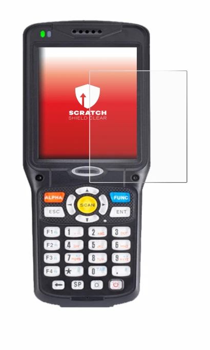 Abbildung des Geräts Unitech HT510A mit einer Vielzahl des Displayschutzes.
