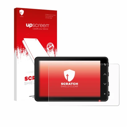 Vorderseite einer Produktverpackung mit dem Markenlogo upscreen. Daneben ist das Gerät Garmin Catalyst 2 mit dem zugehörigen D