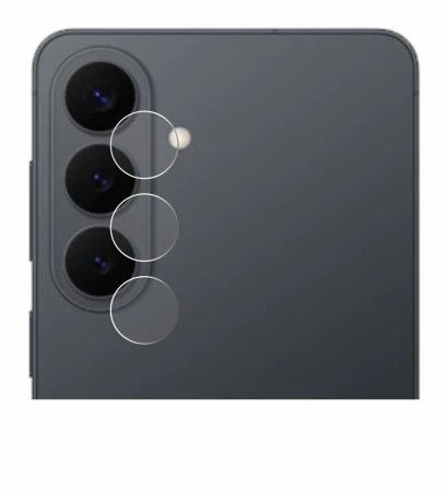 Abbildung des Geräts Samsung Galaxy S26 Plus (NUR Kameraschutz) mit einer Vielzahl des Displayschutzes.
