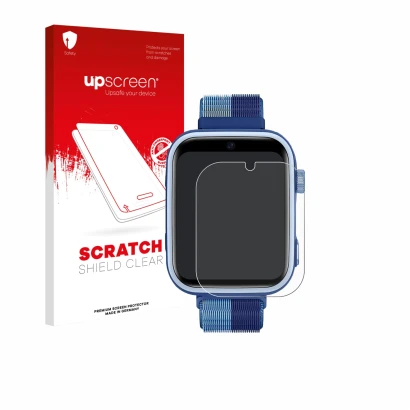 Vorderseite einer Produktverpackung mit dem Markenlogo upscreen. Daneben ist das Gerät Oliimptek T45 mit dem zugehörigen Displ