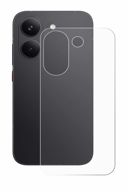 Abbildung des Geräts Xiaomi Poco X8 Pro (Rückseite) mit einer Vielzahl des Displayschutzes.