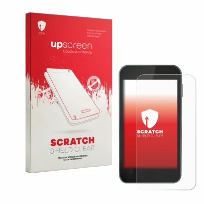Vorderseite einer Produktverpackung mit dem Markenlogo upscreen. Daneben ist das Gerät Equil Patch 200U mit dem zugehörigen Di