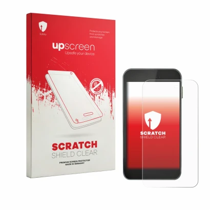 Vorderseite einer Produktverpackung mit dem Markenlogo upscreen. Daneben ist das Gerät Equil S Patch 300U mit dem zugehörigen