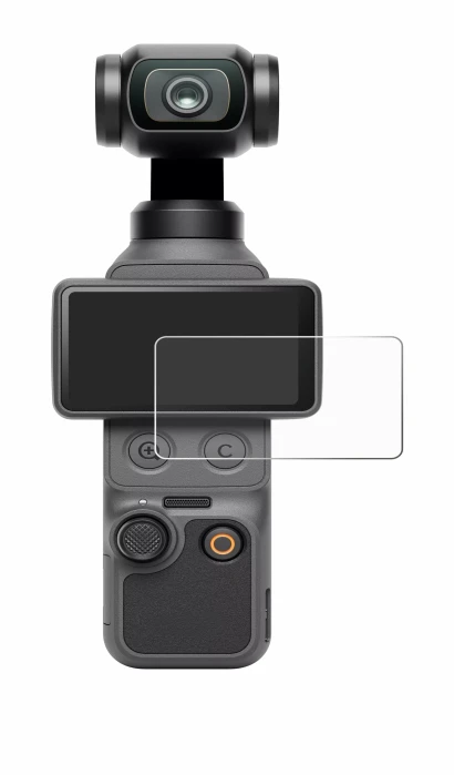 Abbildung des Geräts DJI Osmo Pocket 4 mit einer Vielzahl des Displayschutzes.