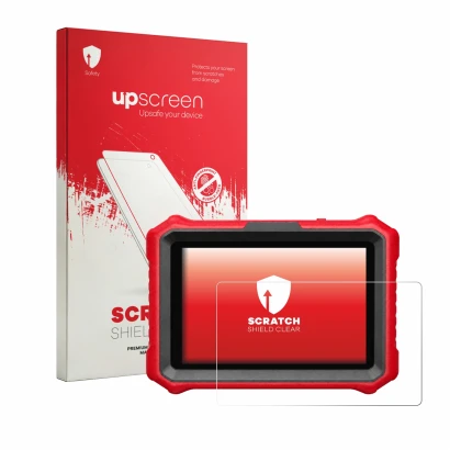 Vorderseite einer Produktverpackung mit dem Markenlogo upscreen. Daneben ist das Gerät KINGBOLEN K8 Pro mit dem zugehörigen Di