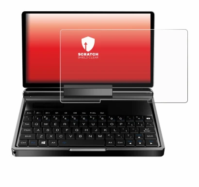 Abbildung des Geräts GPD MicroPC 2 mit einer Vielzahl des Displayschutzes.