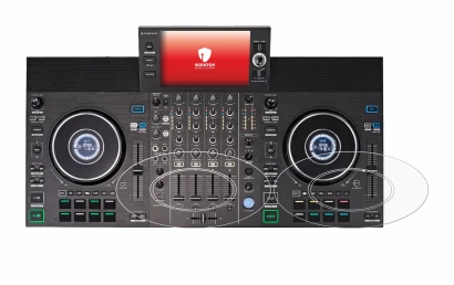 Abbildung des Geräts Denon DJ SC LIVE 4 (Jog) mit einer Vielzahl des Displayschutzes.