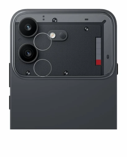 Abbildung des Geräts Nothing Phone (4b) (NUR Kameraschutz) mit einer Vielzahl des Displayschutzes.