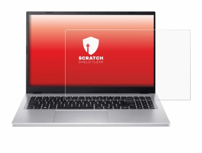 Abbildung des Geräts Acer Extensa 15 mit einer Vielzahl des Displayschutzes.