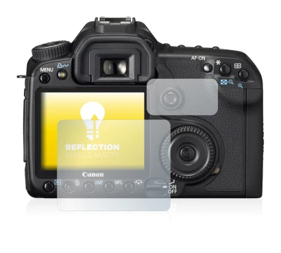 Abbildung des Geräts Canon EOS 40D mit einer Vielzahl des Displayschutzes.