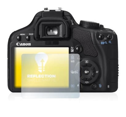 Abbildung des Geräts Canon EOS 450D mit einer Vielzahl des Displayschutzes.