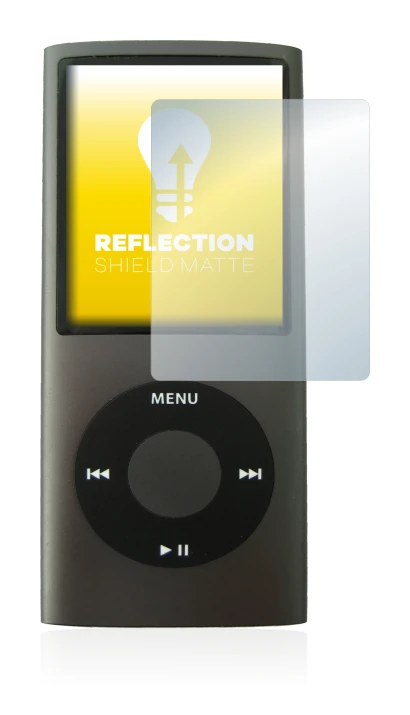 Abbildung des Geräts Apple iPod nano (4. Gen.) mit einer Vielzahl des Displayschutzes.