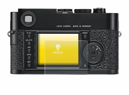 Abbildung des Geräts Leica M9 mit einer Vielzahl des Displayschutzes.