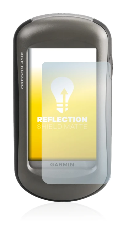 Abbildung des Geräts Garmin Oregon 450 mit einer Vielzahl des Displayschutzes.