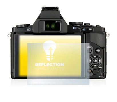 Abbildung des Geräts Olympus OM-D E-M5 mit einer Vielzahl des Displayschutzes.