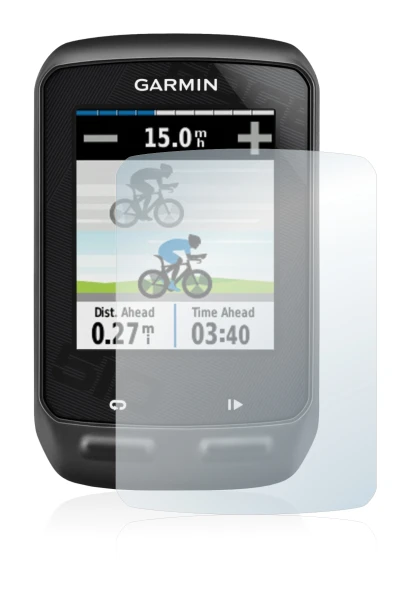 Abbildung des Geräts Garmin Edge 510 mit einer Vielzahl des Displayschutzes.