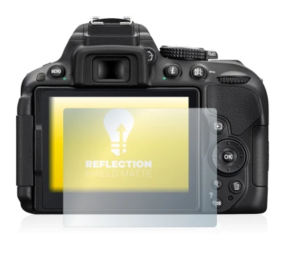Abbildung des Geräts Nikon D5300 mit einer Vielzahl des Displayschutzes.