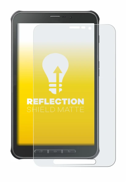 Abbildung des Geräts Samsung Galaxy Tab Active SM-T365 mit einer Vielzahl des Displayschutzes.