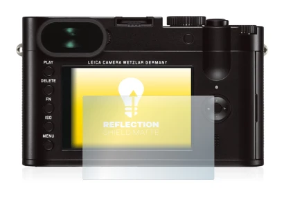 Abbildung des Geräts Leica Q (Typ 116) mit einer Vielzahl des Displayschutzes.