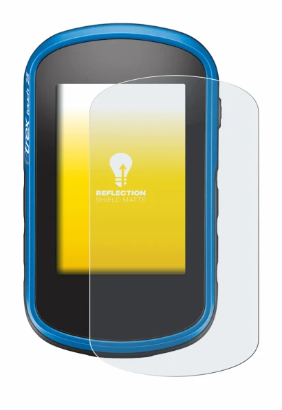 Abbildung des Geräts Garmin eTrex Touch 35 mit einer Vielzahl des Displayschutzes.