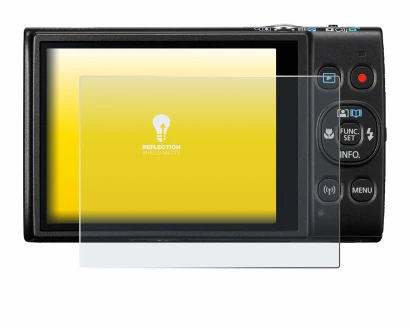 Abbildung des Geräts Canon Digital Ixus 285 hs mit einer Vielzahl des Displayschutzes.