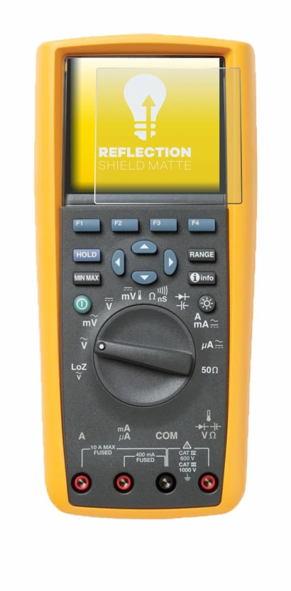 Abbildung des Geräts Fluke MultiMeter 289 mit einer Vielzahl des Displayschutzes.