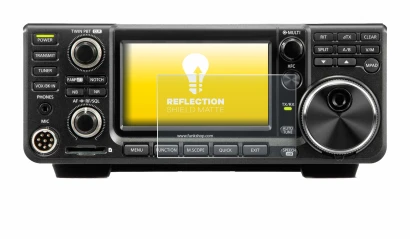 Abbildung des Geräts Icom IC-7300 mit einer Vielzahl des Displayschutzes.