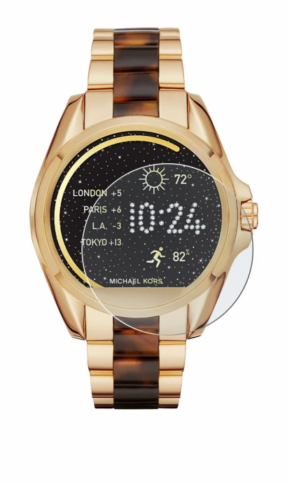 Abbildung des Geräts Michael Kors Access Bradshaw mit einer Vielzahl des Displayschutzes.