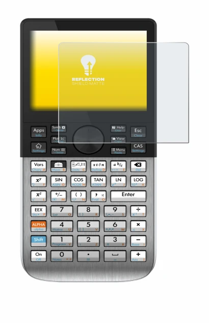 Abbildung des Geräts HP Prime mit einer Vielzahl des Displayschutzes.