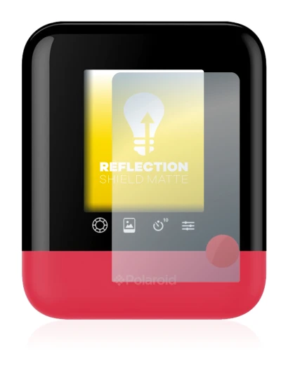 Abbildung des Geräts Polaroid Pop mit einer Vielzahl des Displayschutzes.