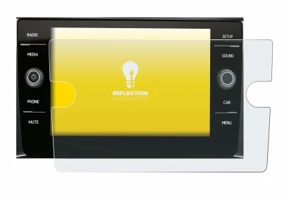 Abbildung des Geräts Volkswagen Composition Media 2017 mit einer Vielzahl des Displayschutzes.