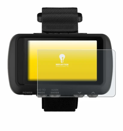 Abbildung des Geräts Garmin Foretrex 601 mit einer Vielzahl des Displayschutzes.