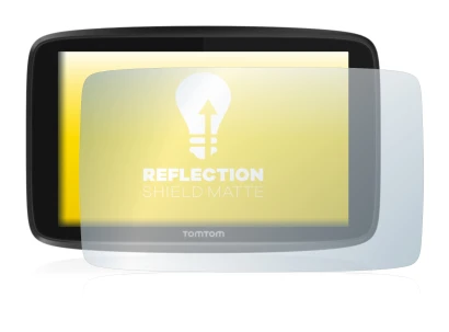 Abbildung des Geräts TomTom GO 6250 mit einer Vielzahl des Displayschutzes.