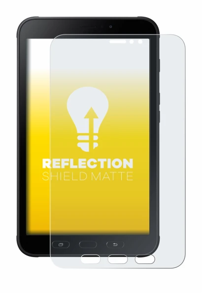 Abbildung des Geräts Samsung Galaxy Tab Active 2 mit einer Vielzahl des Displayschutzes.