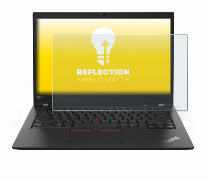 Abbildung des Geräts Lenovo ThinkPad T480s mit einer Vielzahl des Displayschutzes.
