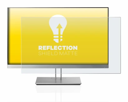 Abbildung des Geräts HP EliteDisplay E233 mit einer Vielzahl des Displayschutzes.