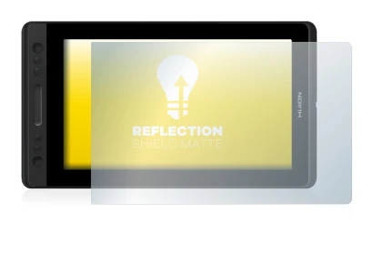 Abbildung des Geräts Huion Kamvas Pro 13 mit einer Vielzahl des Displayschutzes.
