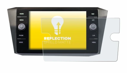 Abbildung des Geräts Volkswagen Tiguan Discover Media 8" 2017-2019 mit einer Vielzahl des Displayschutzes.