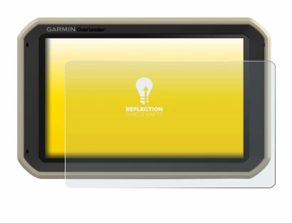Abbildung des Geräts Garmin Overlander mit einer Vielzahl des Displayschutzes.