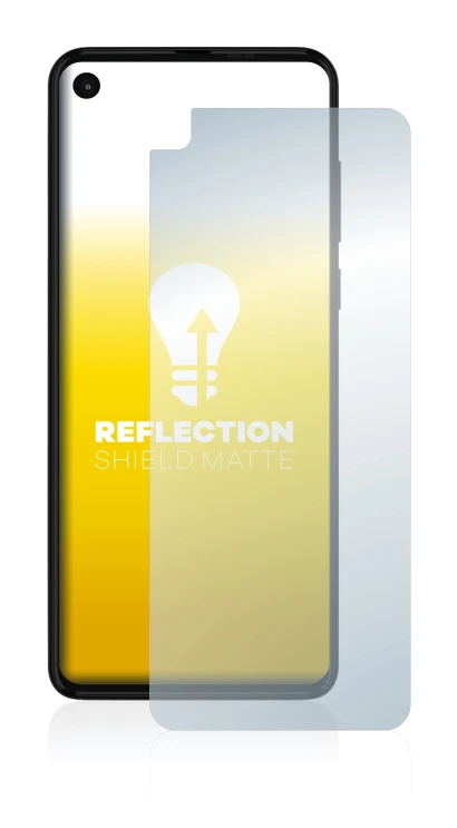 Abbildung des Geräts Motorola One Action mit einer Vielzahl des Displayschutzes.