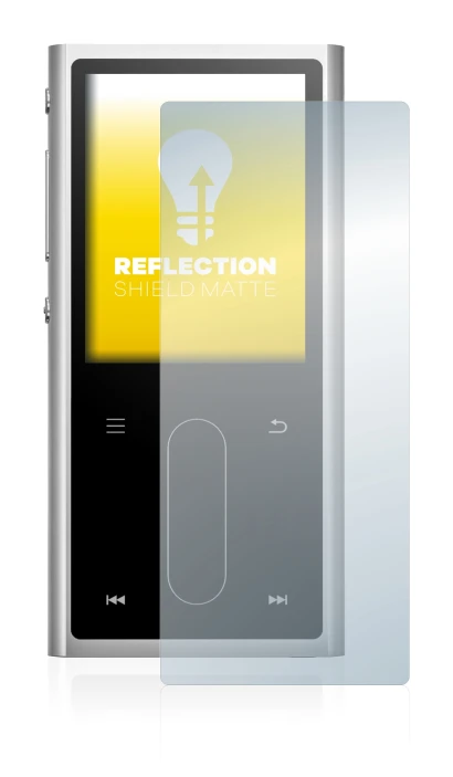 Abbildung des Geräts FiiO M3K mit einer Vielzahl des Displayschutzes.