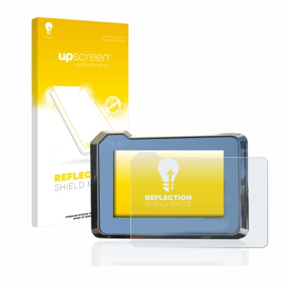 Vorderseite einer Produktverpackung mit dem Markenlogo upscreen. Daneben ist das Gerät KTM 1290 Super Duke R 2020/2022 TFT-Dis