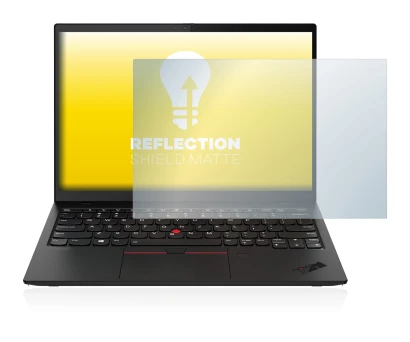 Abbildung des Geräts Lenovo ThinkPad X1 Nano mit einer Vielzahl des Displayschutzes.