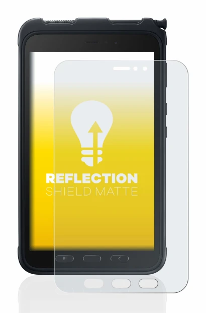 Abbildung des Geräts Samsung Galaxy Tab Active 3 mit einer Vielzahl des Displayschutzes.