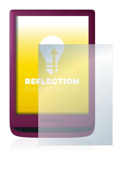 Abbildung des Geräts PocketBook Touch Lux 5 mit einer Vielzahl des Displayschutzes.