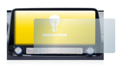 Abbildung des Geräts Hyundai Kona 2020 Infotainment System 10" mit einer Vielzahl des Displayschutzes.
