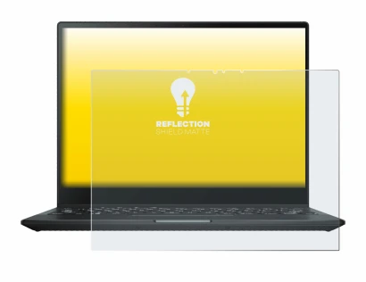 Abbildung des Geräts ASUS Rog Flow X13 2022 mit einer Vielzahl des Displayschutzes.