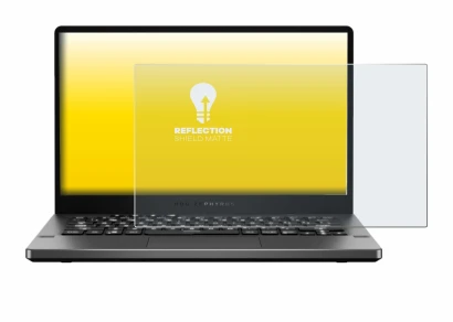 Abbildung des Geräts ASUS ROG Zephyrus G14 GA401 mit einer Vielzahl des Displayschutzes.