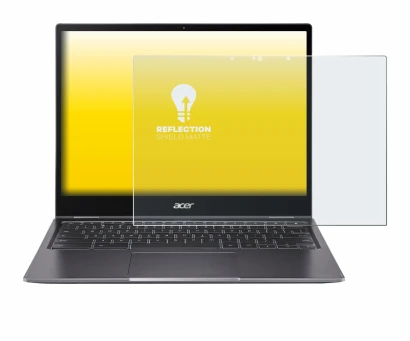 Abbildung des Geräts Acer Chromebook Spin 713 mit einer Vielzahl des Displayschutzes.