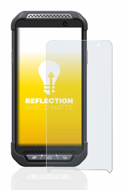 Abbildung des Geräts Point Mobile PM85 mit einer Vielzahl des Displayschutzes.